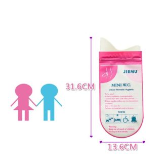 ถุงปัสสาวะ JIEMU ขนาด 700 ml ถุงฉี่พกพาใช้ในยามฉุกเฉินขณะปวดปัสสาวะในรถ