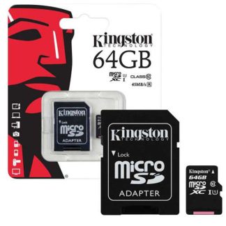Micro SD Card Kingston 64 GB Class 10