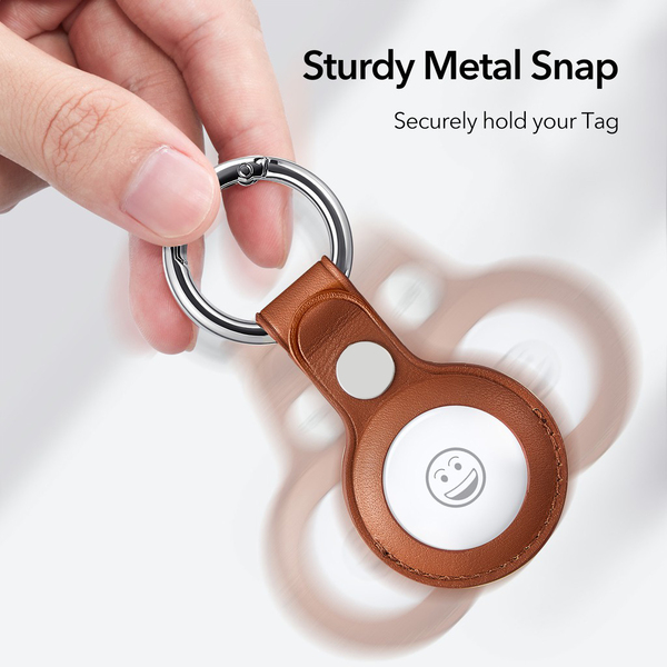 พวงกุญแจ AirTag แบบหนัง เคสป้องกันการตกหล่น ห้อยง่าย พกสะดวกสำหรับ Apple AirTag