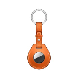 พวงกุญแจ AirTag ดีไซน์แบบหนัง Hermes เคสป้องกันการตกหล่น ห้อยง่าย พกสะดวกสำหรับ Apple AirTag